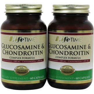 Glucosamina 2-Pk 1500 mg e Condroitina 1200 mg Fórmula complexa ( 60 + 60 ) - 120 Tablets LifeTime Vitamins