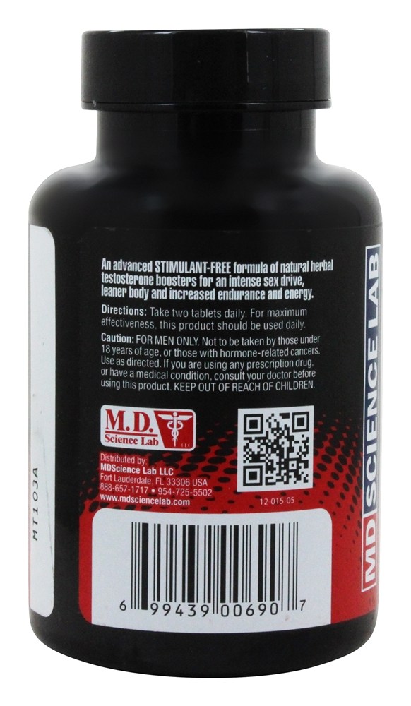 Max Testosterona Sem Estimulantes - 60 Tablets MD Science Lab - Imagem 3