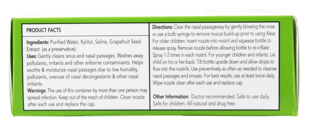 Spray Nasal Salino Infantil com Xilitol - 0.75 fl. oz. Xlear - Imagem 2