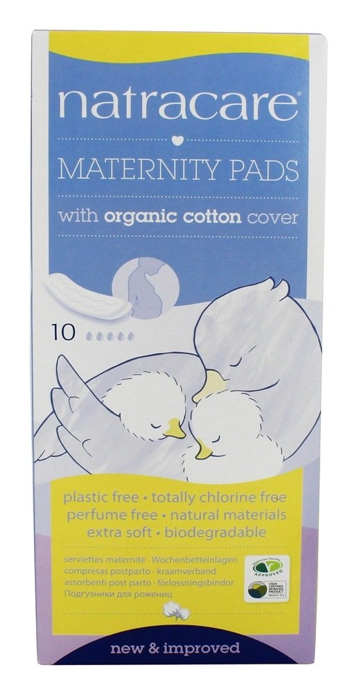 Almofadas de maternidade naturais de algodão nova mãe - 10 Almofadas Natracare