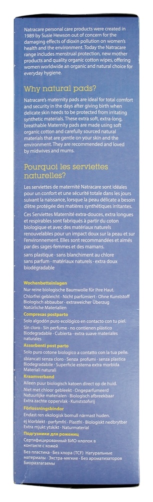 Almofadas de maternidade naturais de algodão nova mãe - 10 Almofadas Natracare - Imagem 3