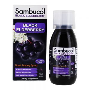 Xarope de suporte de imunidade de sabugueiro preto - 4 fl. oz. Sambucol