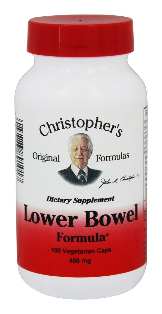 Fórmula do intestino inferior - Cápsulas vegetarianas 100 Dr. Christopher's Original Formulas