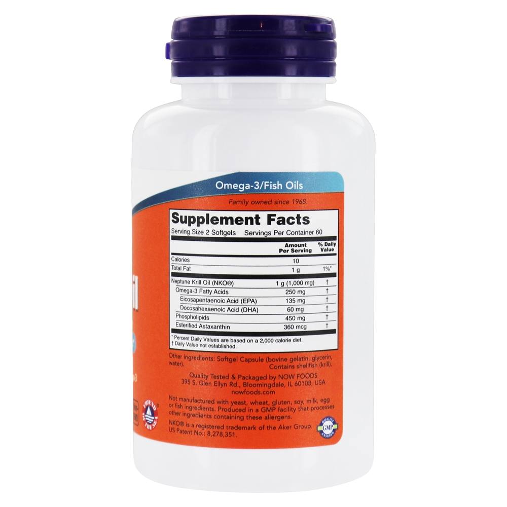 Óleo de Krill Neptune 500 mg. - 120 Softgels NOW Foods - Imagem 2