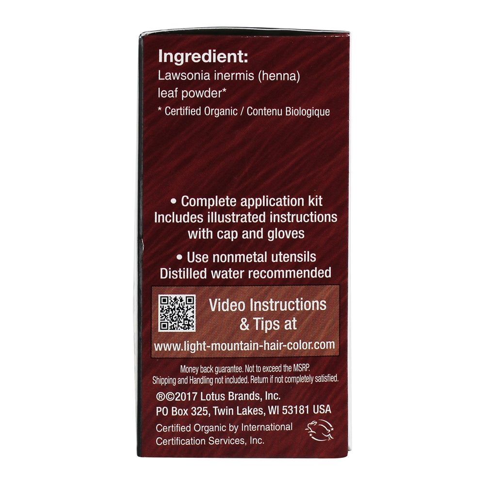 Cor do cabelo e condicionador Kit Red - 4 oz. Light Mountain Natural - Imagem 2