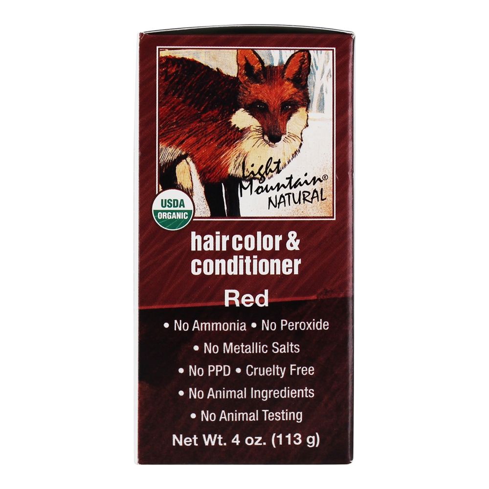 Cor do cabelo e condicionador Kit Red - 4 oz. Light Mountain Natural - Imagem 4