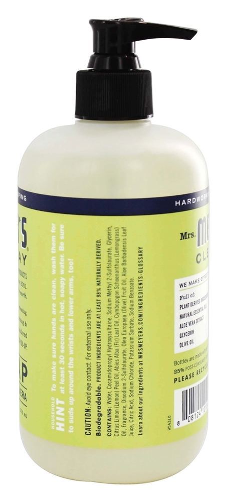 Dia Limpo Sabonete Líquido Mão Limão Verbena - 12.5 fl. oz. Mrs. Meyer's - Imagem 3