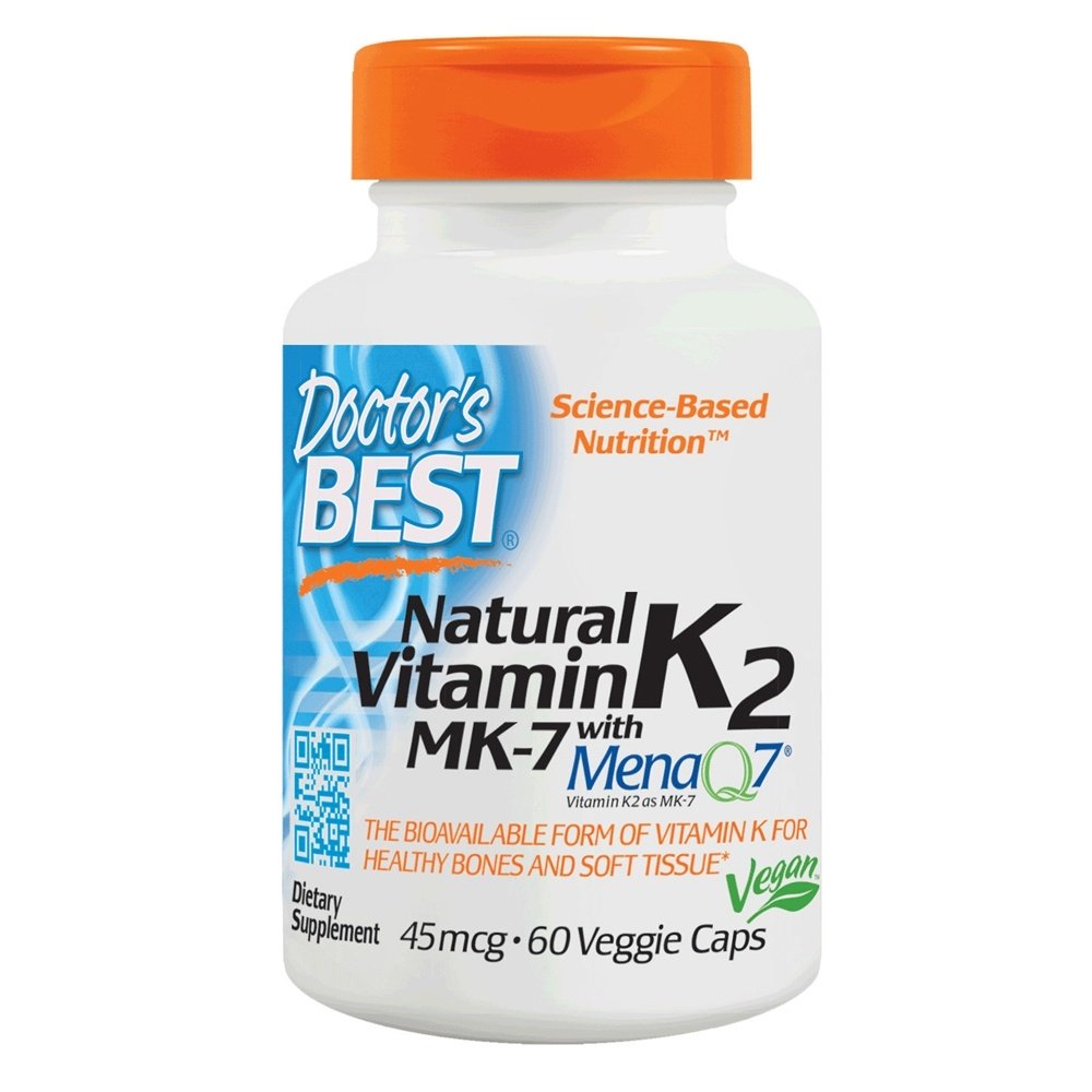 Vitamina K2 MK7 Natural com MenaQ7 45 mcg. - Cápsulas vegetarianas 60 Doctor's Best
