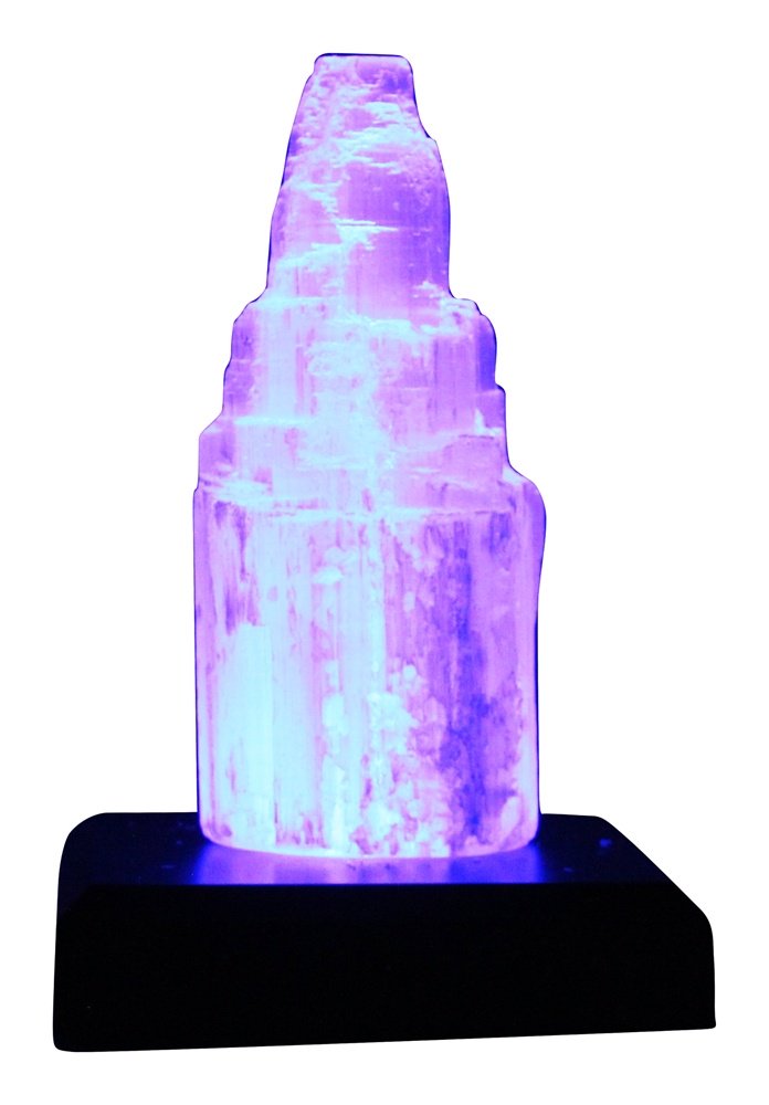 Lâmpada de Selenito de Cristal Chakra - 1.4 lbs. Aloha Bay - Imagem 6