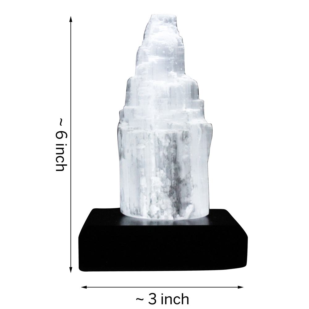 Lâmpada de Selenito de Cristal Chakra - 1.4 lbs. Aloha Bay - Imagem 8