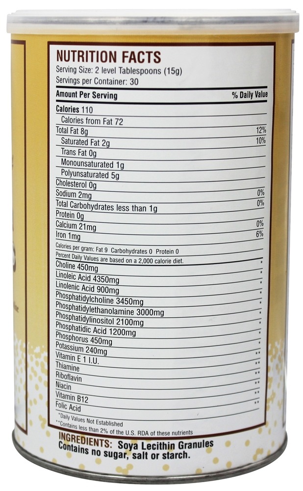 Grânulos de lecitina - 16 oz. Fearn - Imagem 2