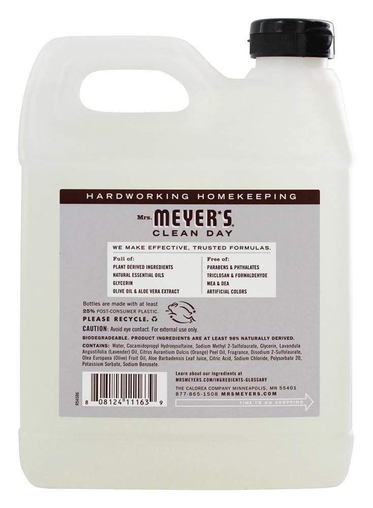 Lavanda de recarga de sabonete de mão líquido limpo dia - 33 fl. oz. Mrs. Meyer's - Imagem 2