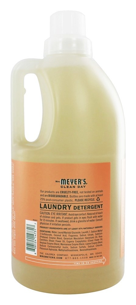 Detergente para a Roupa Clean Day Concentrado 64 Carrega Gerânio - 64 fl. oz. Mrs. Meyer's - Imagem 2