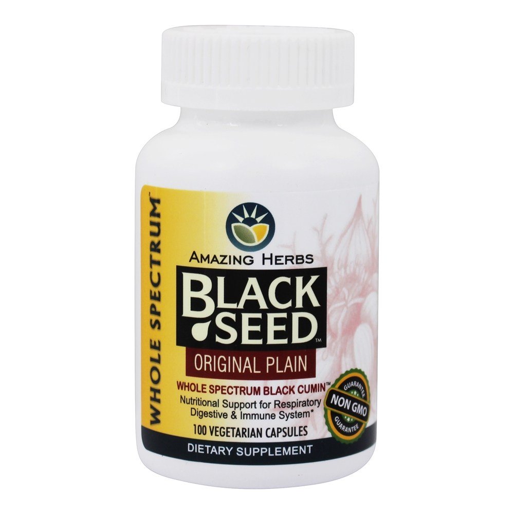 Semente Preta Original Original 500 mg. - Cápsulas 100 Amazing Herbs