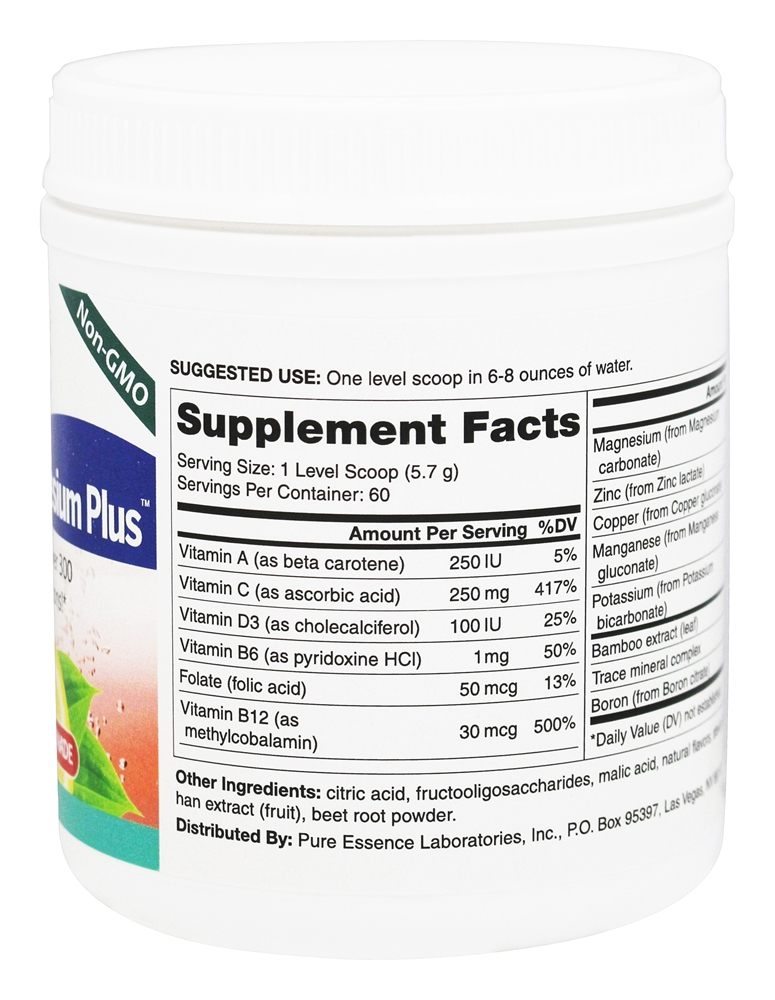 Ionic-Fizz Magnésio Plus Sabor Framboesa De Limonada - 12.06 oz. Pure Essence Labs - Imagem 2