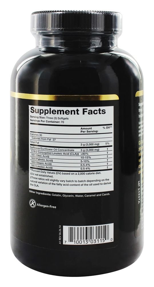 CLA 3000 mg. - 210 Softgels Olympian Labs - Imagem 2