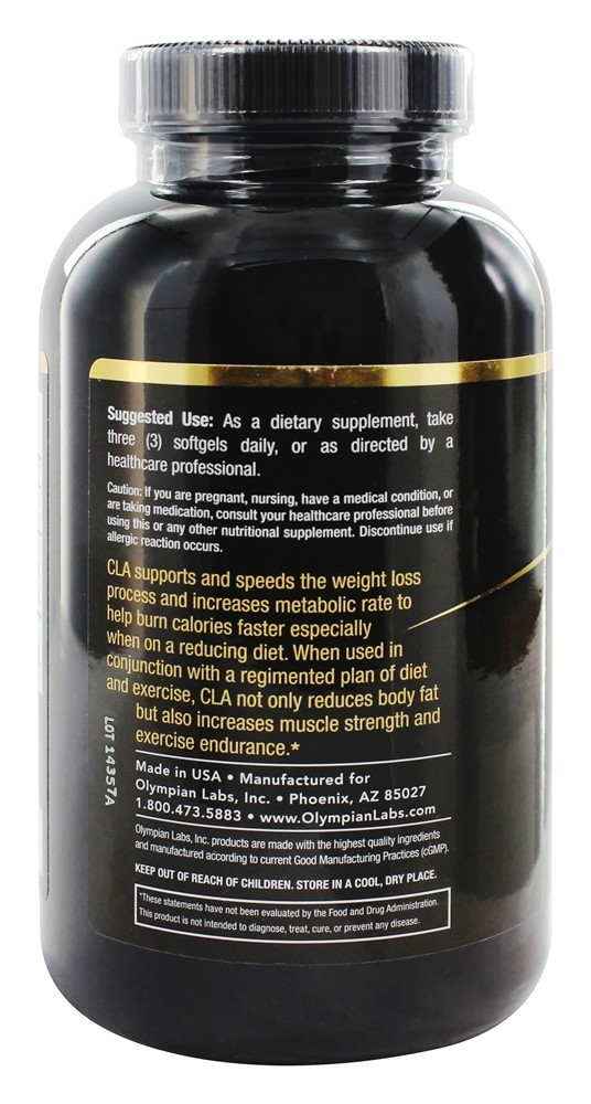 CLA 3000 mg. - 210 Softgels Olympian Labs - Imagem 3