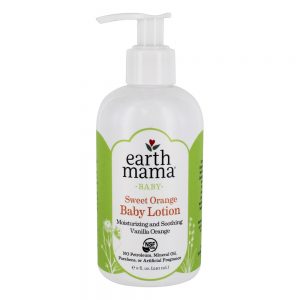 Loção Hidratante e Calmante para Bebês Laranja Natural de Baunilha - 8 fl. oz. Earth Mama