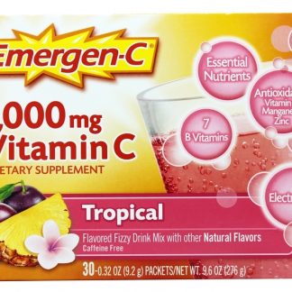 Reforço energético da vitamina C do Emergen-C 1000 mg. - 30 Pacotes (s) Alacer