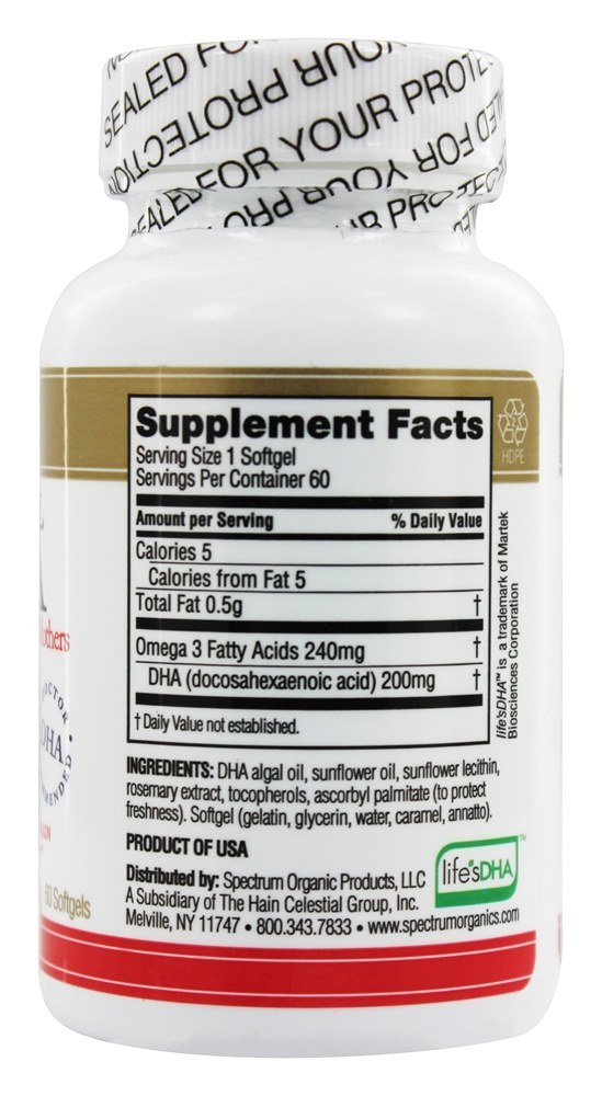DHA Pré-Natal para Grávidas & Lactantes - 60 Softgels Spectrum Essentials - Imagem 2