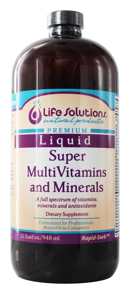 Super Multi-Vitaminas e Minerais Líquidos - 32 fl. oz. Life Solutions