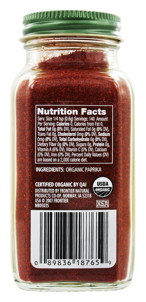 Páprica - 2.96 oz. Simply Organic - Imagem 2