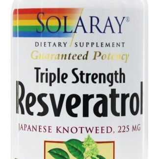 Potência Garantida Resveratrol Knotweed Japonês Tripla Força 225 mg. - Cápsulas vegetarianas 60 Solaray