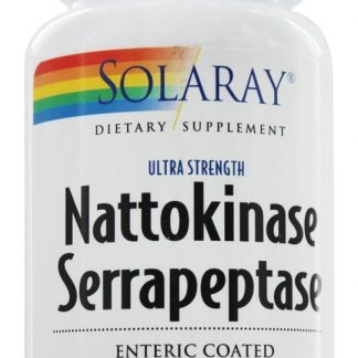 Nattokinase & Serrapeptase Potência Extra Com Revestimento Entérico - Cápsulas vegetarianas 30 Solaray