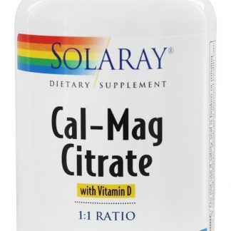 Citrato Cal-Mag com Vitamina D - Cápsulas vegetarianas 180 Solaray