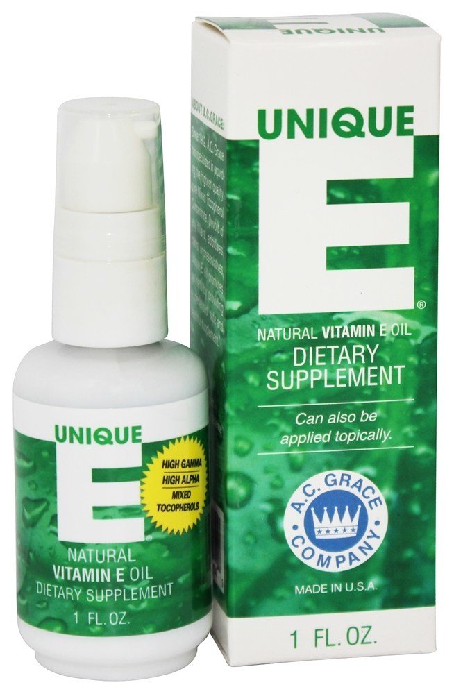 Unique E Óleo Natural De Vitamina E - 1 fl. oz. A.C. Grace