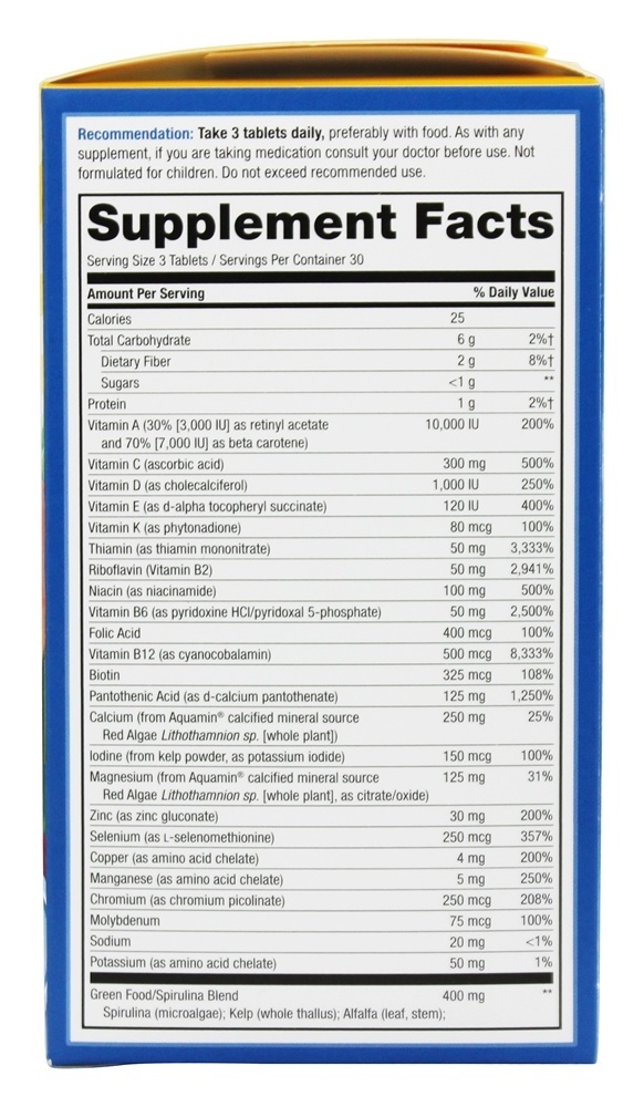 Vivo Homens Múltiplas Max Potência - 90 Comprimidos (anteriormente Multi Vitaminas para homens e Nature's Way mineral para alimentos integrais) Nature's Way - Imagem 2