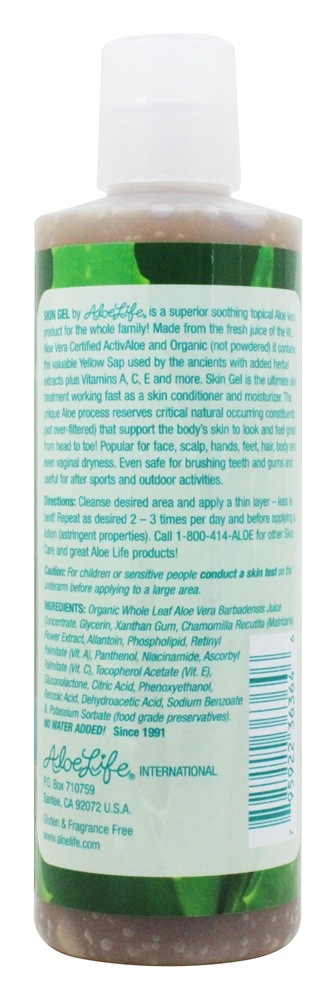 Gel de pele sem perfume - 8 oz. Aloe Life - Imagem 2
