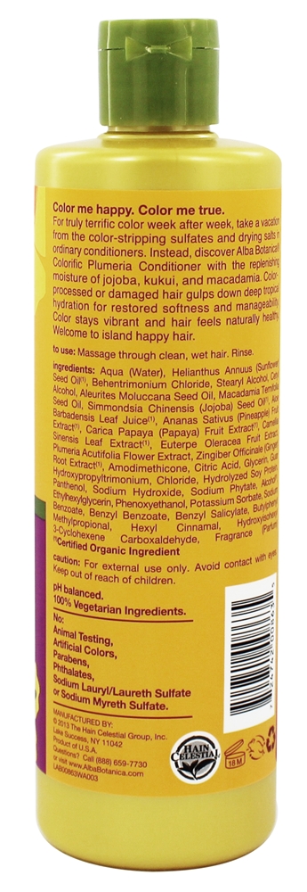 Condicionador capilar Alba Hawaiian Colorific Plumeria - 12 fl. oz. Alba Botanica - Imagem 2