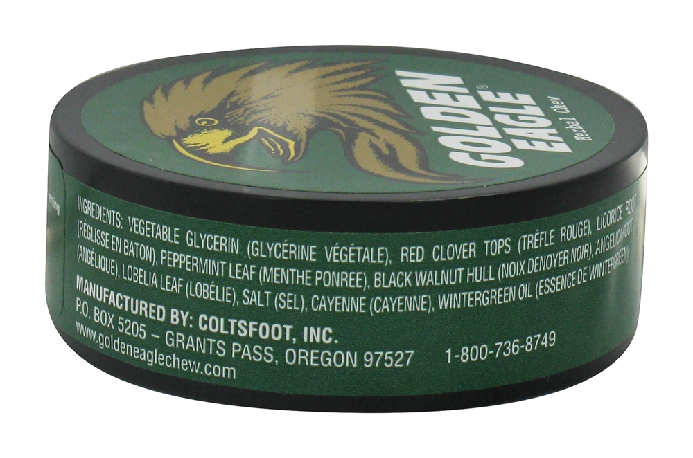 Herbal não-tabaco mastigar wintergreen - 1.2 oz. Golden Eagle - Imagem 2