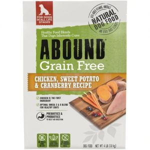 Abound Grain Free Dog Food Chicken Sweet Potato & Cranberry -- 4 lb
