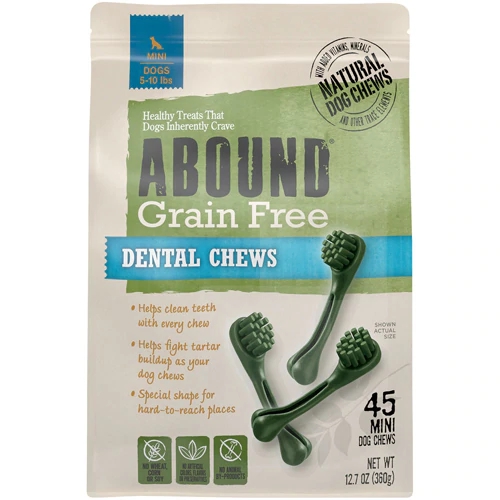 Abound Grain Free Mini Dental Treats for Dogs -- 45 Dog Treats