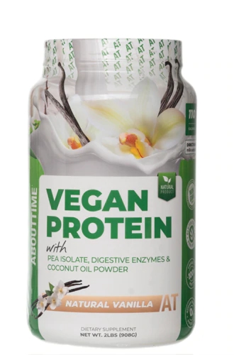 About Time Vegan Protein Natural Vanilla -- 2 lbs
