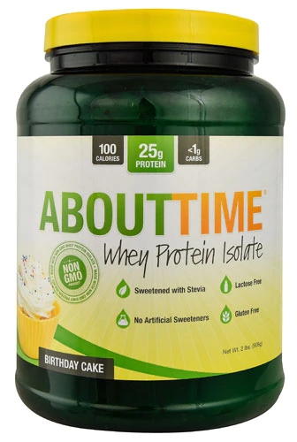 About Time Whey Protein Isolate Birthday Cake -- 2 lbs