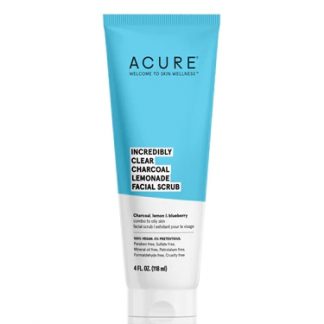 Acure Incredibly Clear Charcoal Lemonade Facial Scrub -- 4 fl oz