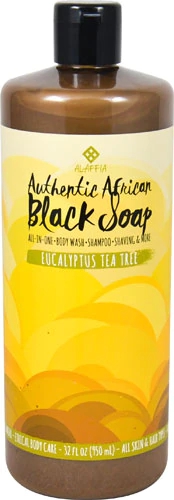 Alaffia Authentic African Black Soap Eucalyptus Tea Tree -- 32 fl oz