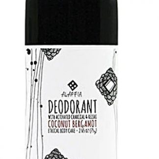 Alaffia Deodorant with Activated Charcoal & Reishi Coconut Bergamot -- 2.65 oz