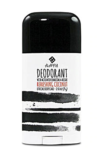 Alaffia Deodorant with Activated Charcoal & Reishi Refreshing Coconut -- 2.65 oz