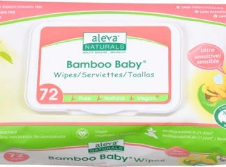 Aleva Naturals Bamboo Baby® Sensitive Wipes -- 72 Wipes