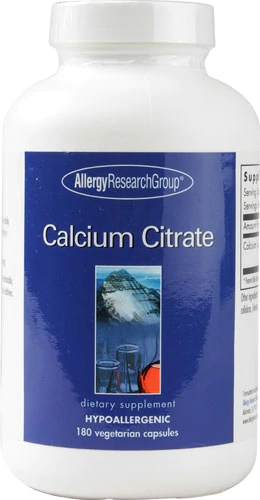 Allergy Research Group Calcium Citrate -- 180 Vegetarian Capsules