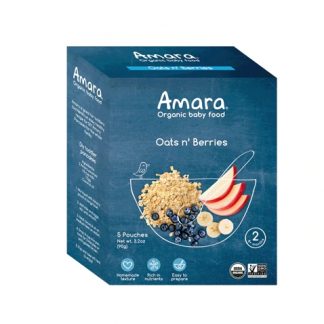 Amara Organic Baby Food Oats n' Berries -- 5 Pouches