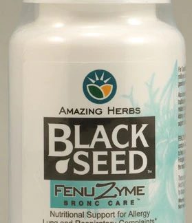Amazing Herbs Black Seed Fenuzyme Bronc Care™ -- 60 Vegetarian Capsules