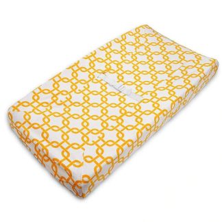 American Baby Heavenly Soft Chenille Fitted Contoured Changing Pad Cover, Yellow Gotcha -- 1 Pad
