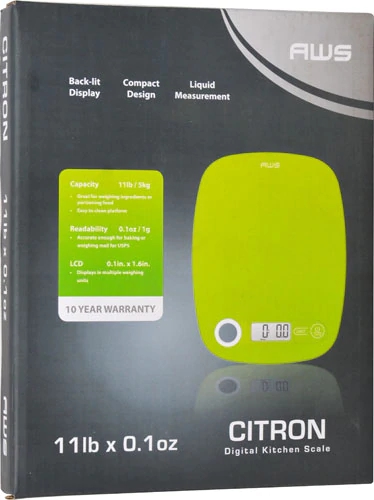 American Weigh Scales Citron 5K Kitchen Scale Low Profile Lime -- 1 Scale