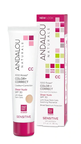Andalou Naturals 1000 Roses® CC Color + Correct SPF 30 Sheer Beige -- 2 fl oz