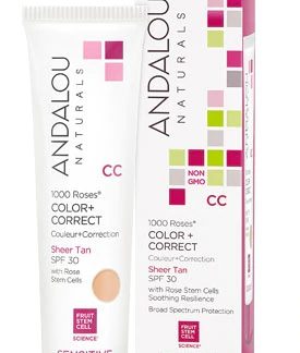 Andalou Naturals 1000 Roses™ CC Color + Correct SPF 30 Sheer Tan -- 2 fl oz
